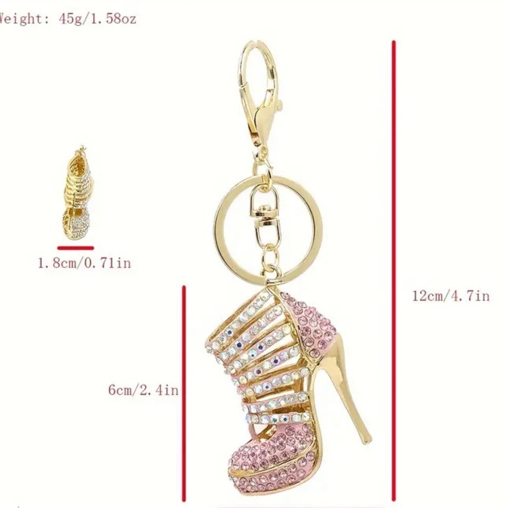 Bling Rhinestone High Heel Keychain - Picture 7 of 7